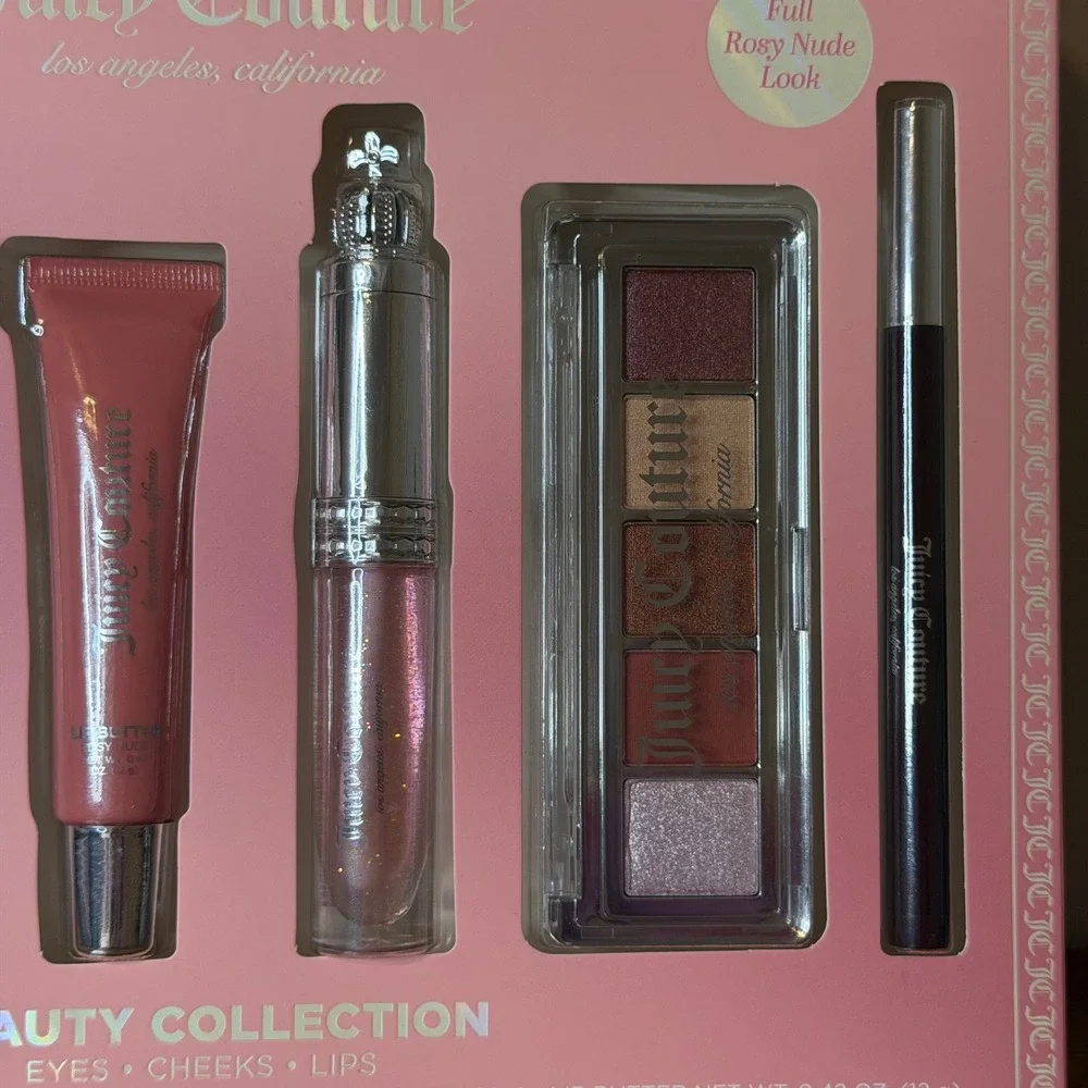New Juicy Couture 6 Pc Lips Eyes Cheeks Set Liner Lipstick Butter Blush Makeup